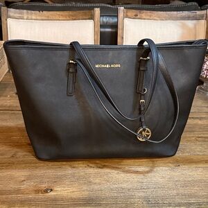 Michael Kors Black Leather Tote